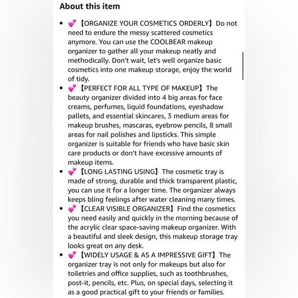 15 compartments Small Makeup Vanity Organizer, Clear Acrylic Cosmetic Display Ca - Picture 13 of 13